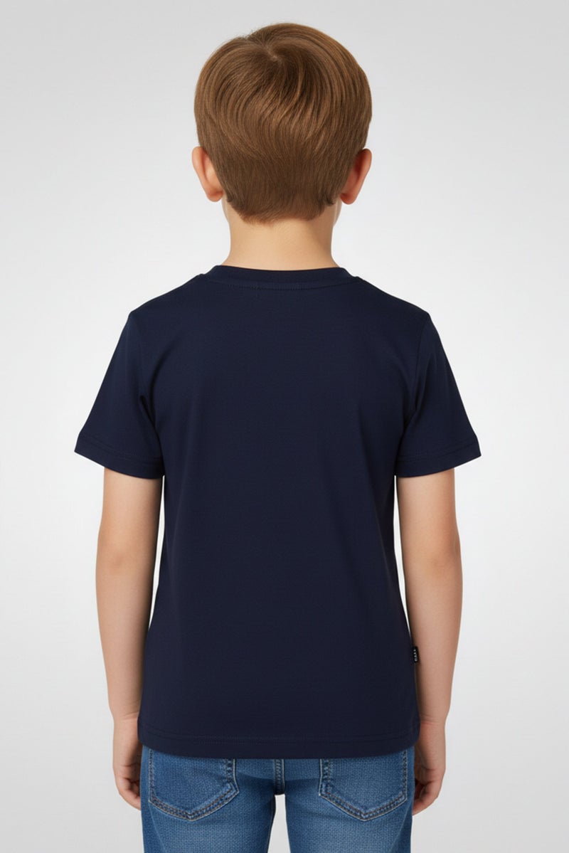 SONIC Disney x Sonic the Hedgehog Toddlers Boy Graphic Print Short Sleeve Top, Navy - Image 2