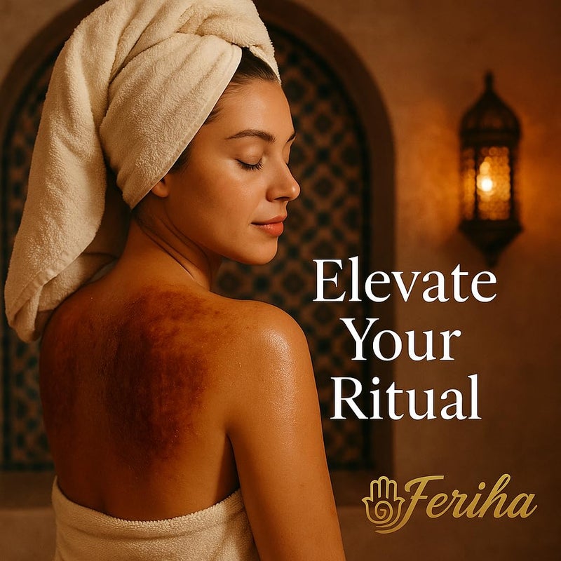 FERIHA Moroccan Black Soap with Aker Fassi â€“ Red Poppy Petals & Pomegranate Shell â€“ 100% Natural Artisan Beldi Hammam Soap for Radiance, Skin Firming & Deep Cleansing â€“ Sourced & Crafted in Morocco - Image 4