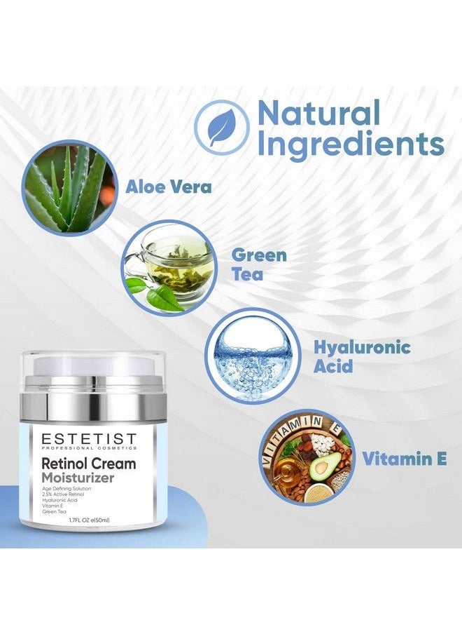 Estetist - Face Moisturizer 25% Organic Retinol Cream With Hyaluronic Acid Anti Aging Wrinkles & Fine Lines - Image 1