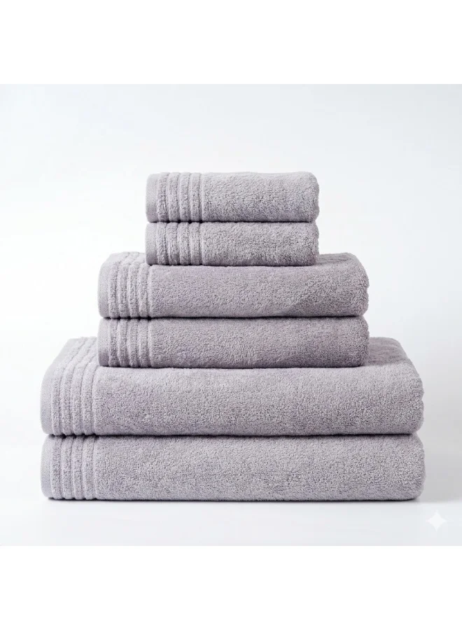 Donetella Towel Set (Pack of 6) – Microfiber 330 GSM – Ultra Soft & Highly Absorbent Quick Dry Bathroom Towel Set with Bath Sheet, Bath Towel & Hand Towel