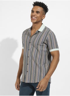 Instafab Plus Contrast Knitted Shirt  - Image 3