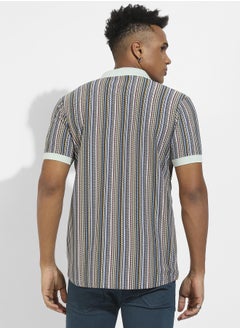 Instafab Plus Contrast Knitted Shirt  - Image 5