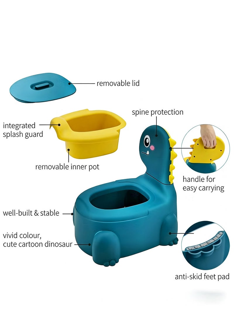 JoyousSto Potty Training Toilet, Toddler Potty Training Seat Baby Potty Chair, Dinosaur Toilet Potty Seat for Boys Girls Kids Toddlers, Portable Travel Potty with lid,Urinal, Splash Guard, Non-Slip Pad - Image 2