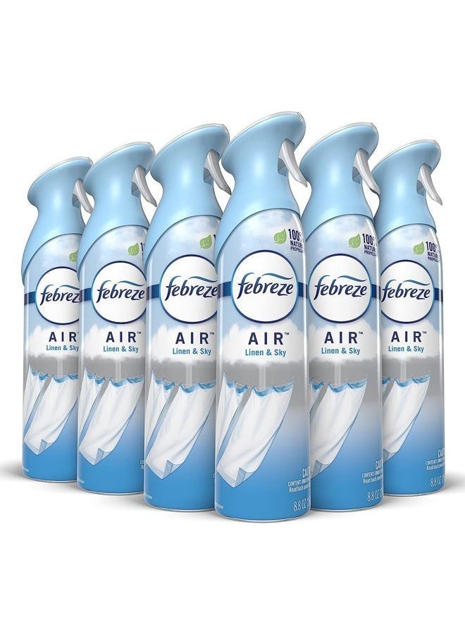 febreze معطر هواء لإزالة الروائح، لينين وسماء، 8.8 أونصة سائلة - Image 2