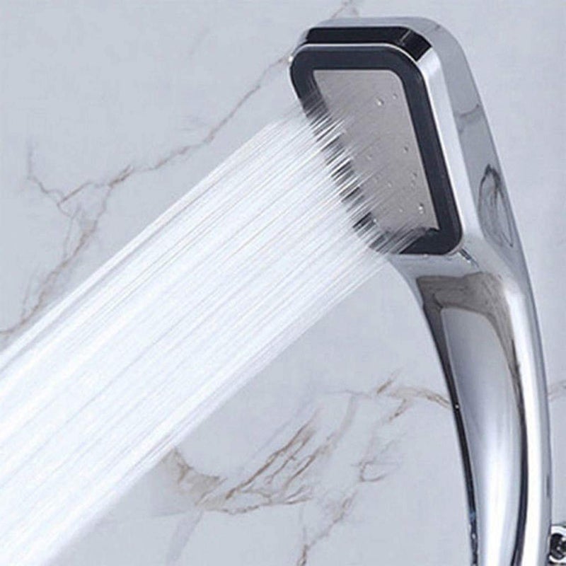 Tagve ABS Polished Chrome Finish 300 Hole High Pressure Handheld Shower Head with Brass ShutOff Valve - Image 1