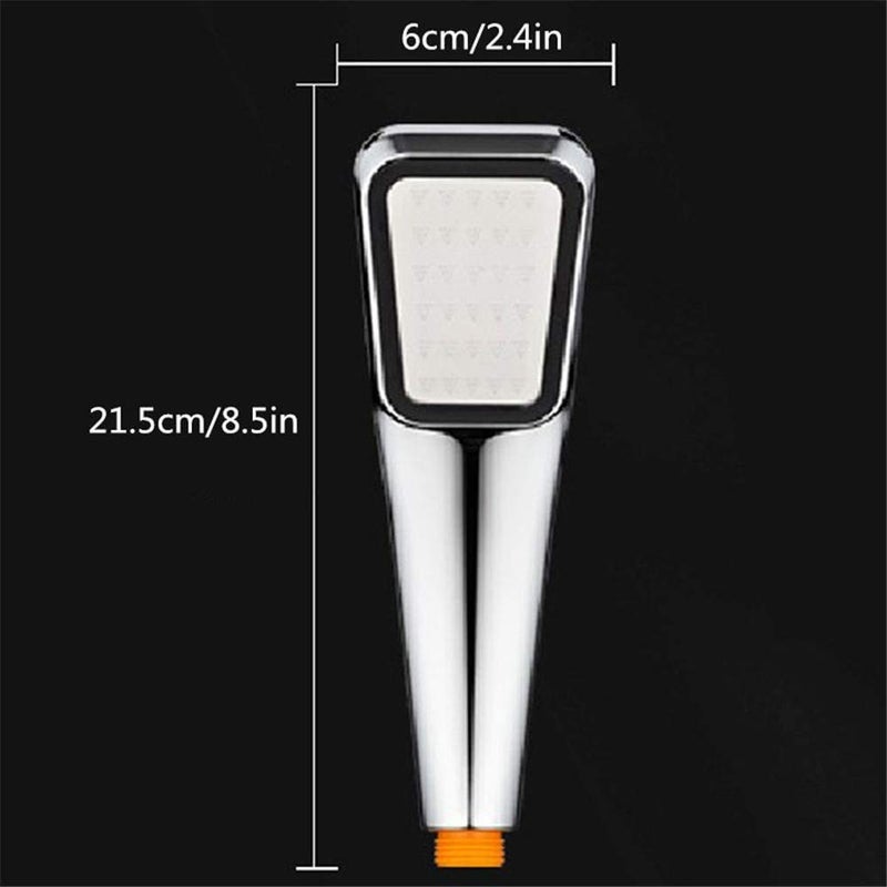 Tagve ABS Polished Chrome Finish 300 Hole High Pressure Handheld Shower Head with Brass ShutOff Valve - Image 4