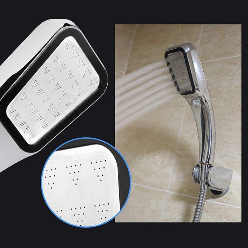 Tagve ABS Polished Chrome Finish 300 Hole High Pressure Handheld Shower Head with Brass ShutOff Valve - Image 5