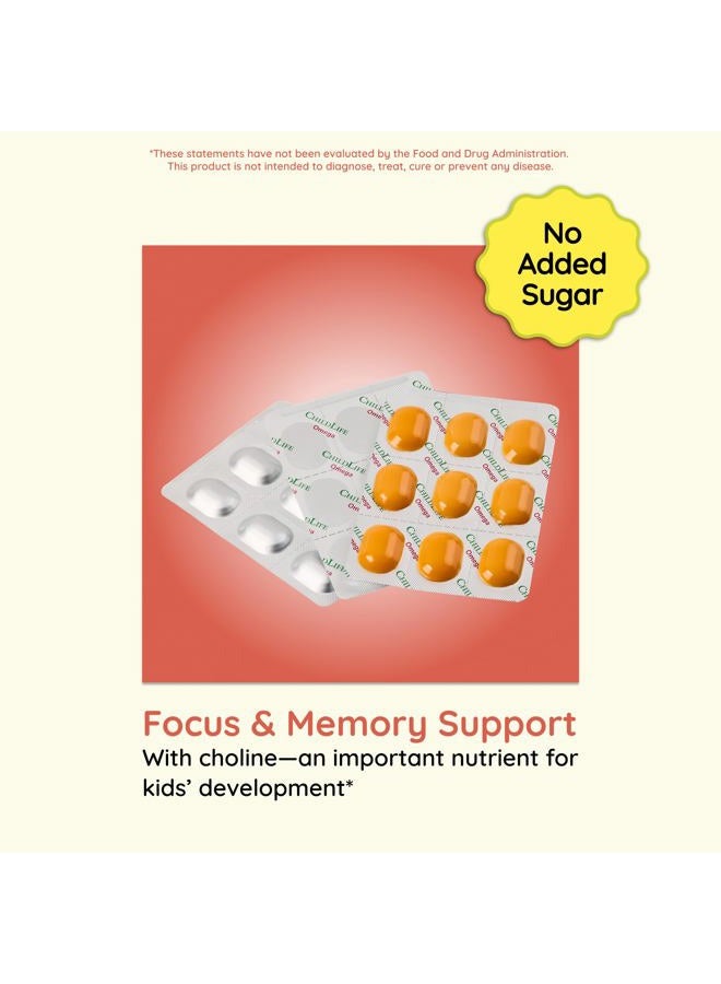 ChildLife Omega-3 DHA Choline SoftMelts Natural Passion Fruit Flavor 27 Tablets - Image 5