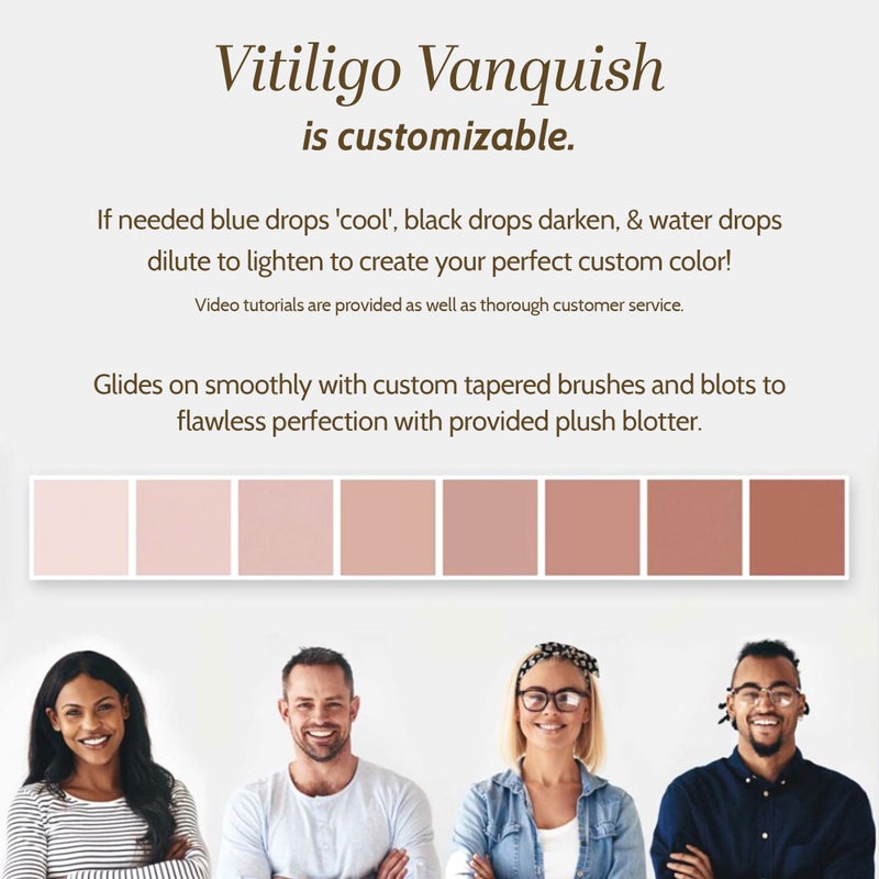 Fake Bake Vitiligo Vanquish Cosmetic Camouflage Kit by Fake Bake Liquid Concealer, Long Lasting Natural Color Customization Eliminates Appearance of Skin Depigmentation For Women & Men - Cover Lasts For Days - Image 2