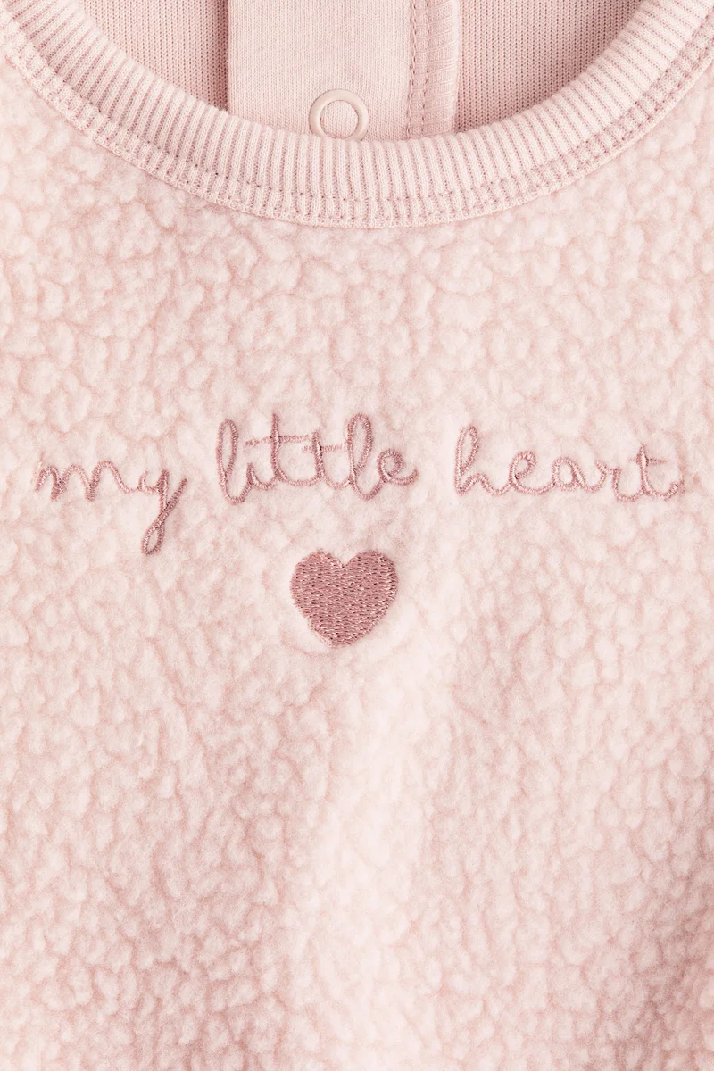 H&M 2-piece teddy and jersey set