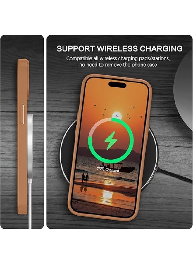 Magnetic for iPhone 13 Mini Case & iPhone 12 Mini Case,Compatible with MagSafe, Military Grade Dropproof Translucent Matte Hard Back Soft Edge Slim Phone Case iPhone 13/12 Mini , (Brwon) - Image 2