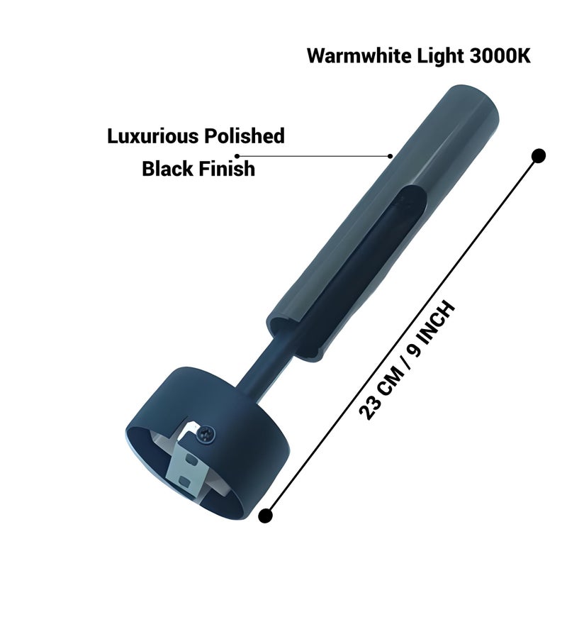 FILLISKA Aluminium 10 Watt Led Surface/Spot Light, Shockproof Alluminium Body & Antiglare Diffuser,Warmwhite (Polished Black-795) - Image 2