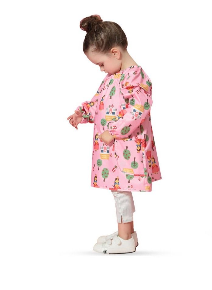 Loquat Children Play With Sand Waterproof Painting Cover Pink - Image 2