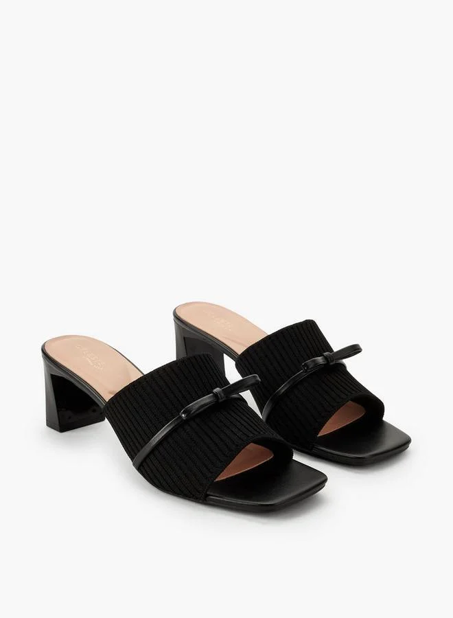 Celeste Women Ribbed Block Heel Sandals