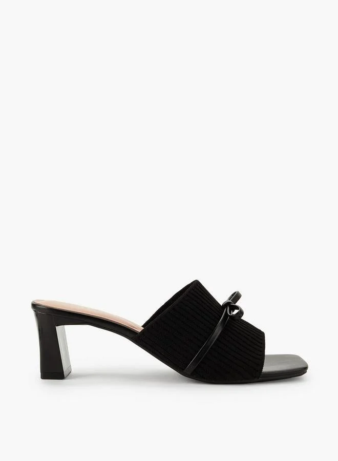 Celeste Women Ribbed Block Heel Sandals