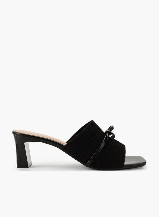 Celeste Women Ribbed Block Heel Sandals