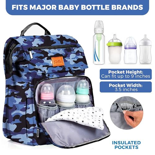 PILLANI Baby Diaper Bag Backpack - Large Bag for Boys & Girls, Waterproof Diaper Backpack - Travel Diaper Bags w/Changing Pad, Baby Registry Search & Shower Gifts - Essentials Must Haves Newborn Stuff - Image 4