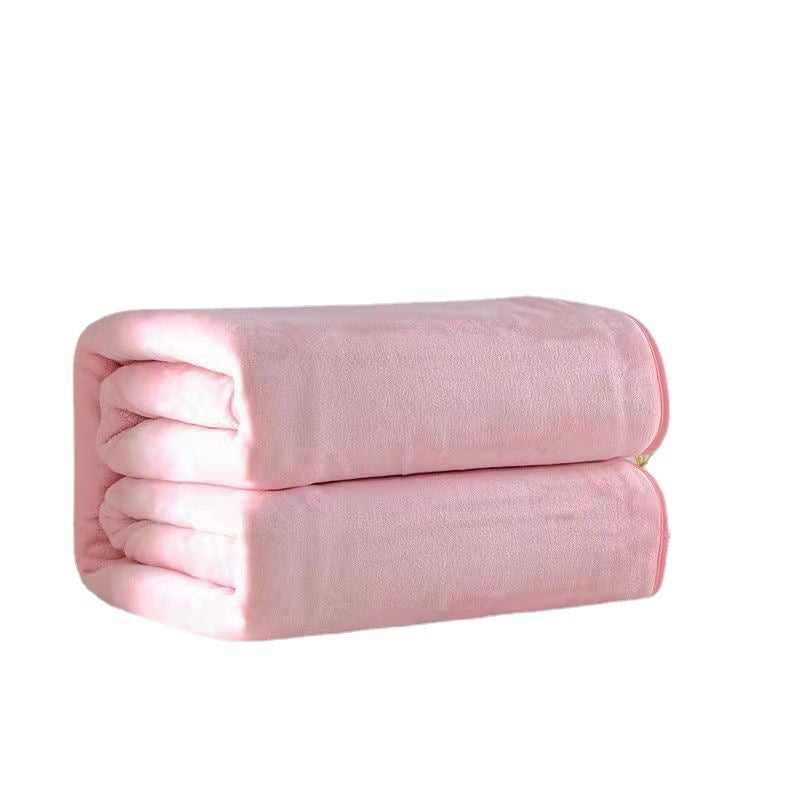 Flannel Blanket Coral Blanket Solid Color Blanket Summer Blanket - Image 5