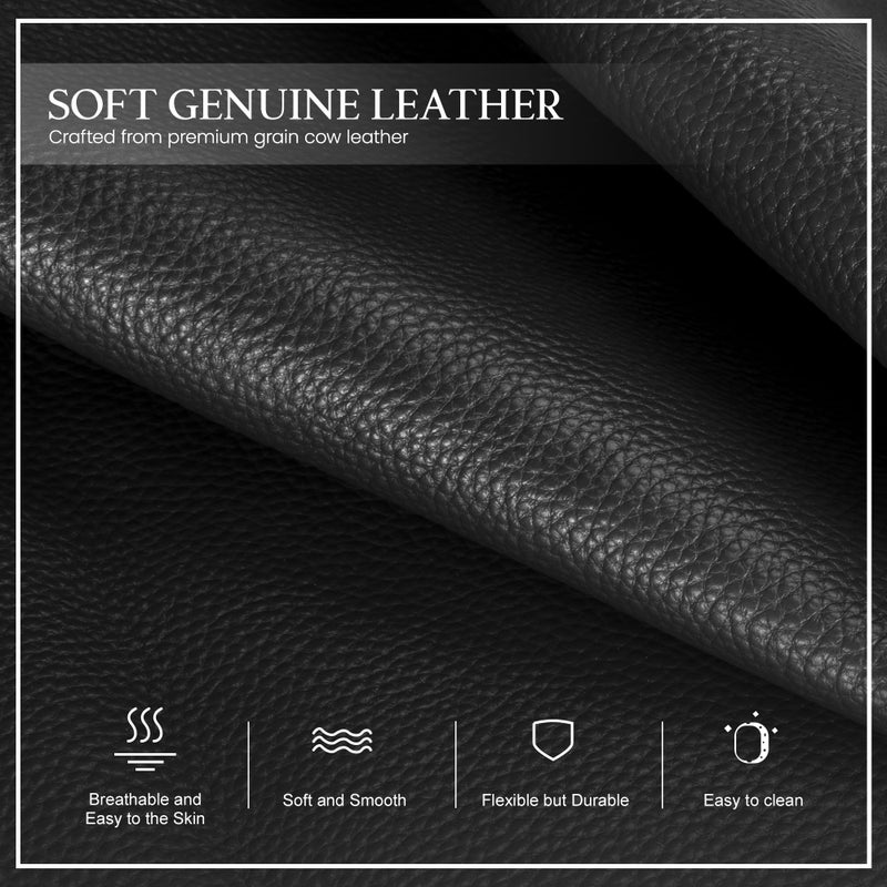 befen Black Leather Crossbody Purse for Women Trendy, Ladies Real Leather Rfid Bag with Adjustable Strap Built in Wallet Purses and Handbags,Structured Small Wallet Cross Body Bags - Image 3