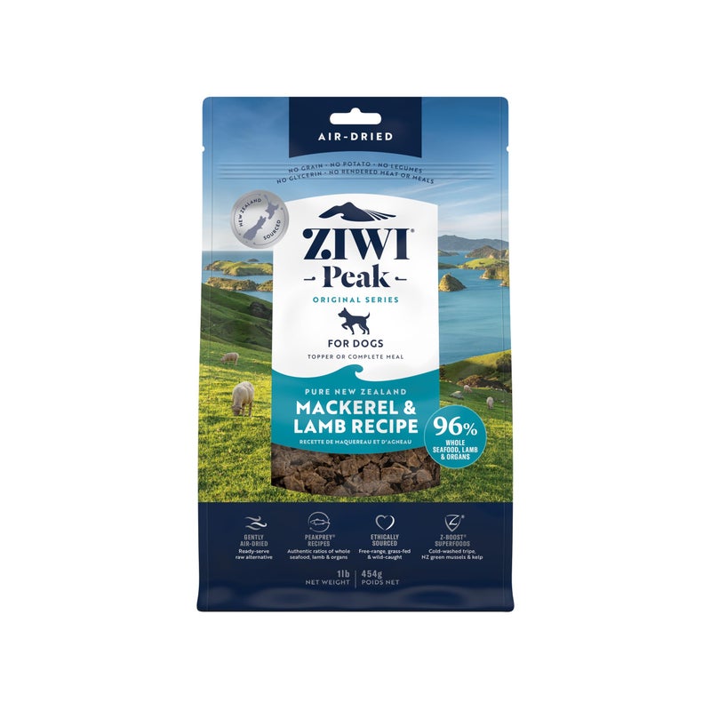 ZIWI Peak Air-Dried Dog Food â€“ Mackerel & Lamb - All Natural, High Protein, Grain Free, Limited Ingredient w/ Superfoods (16oz) - Image 4