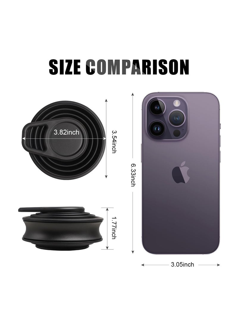 SYOSI Collapsible Water Bottles, Lightweight portable water bottle, 17 Oz Leak Proof Reuseable Foldable Silicone Bottle with Anti-Collapse Ring for Travel Camping Hiking Outdoor Indoor Sport, BPA Free - Image 5