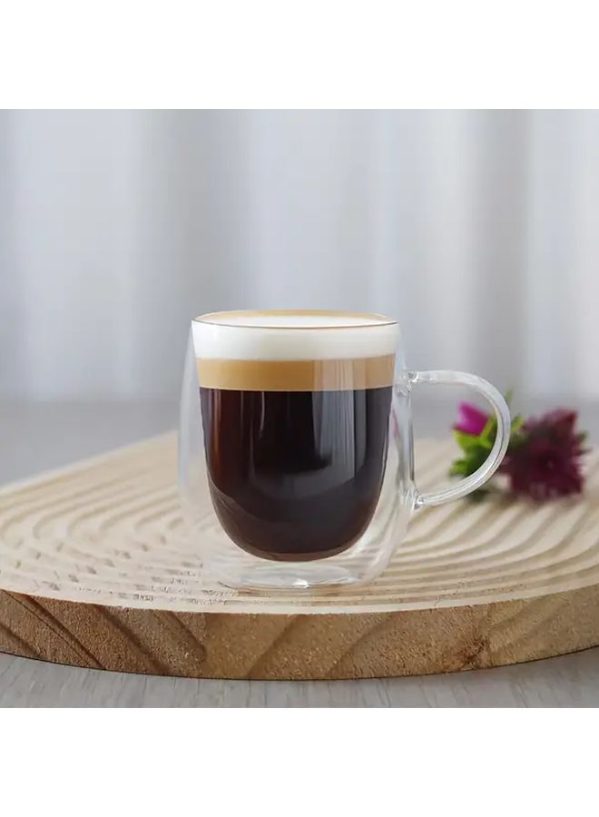 6 Pcs Borosilicate Glass Espresso Cups Double Wall Thermal Insulation Shatterproof Coffee Mugs - Image 3