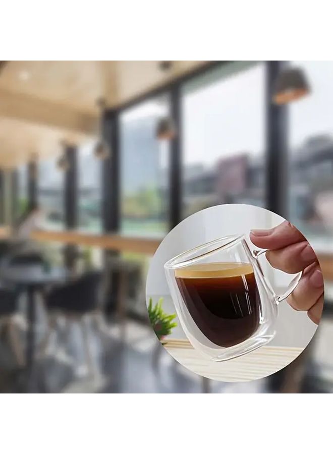 6 Pcs Borosilicate Glass Espresso Cups Double Wall Thermal Insulation Shatterproof Coffee Mugs - Image 4