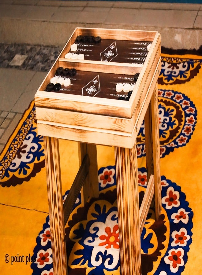 ستار طاولة لعبة شطرنج و لعبة الطاولة خشب الجوز - Image 2