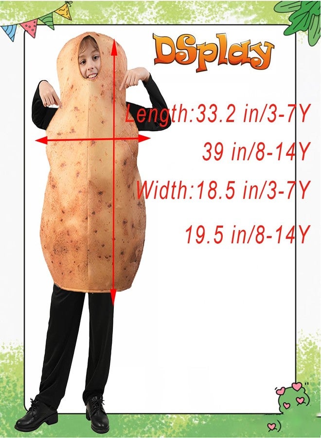 DSplay Potato Costume For Kids Role Play Fun Food Costumes Cosplay Vegetable (3-7 years old) - Image 4