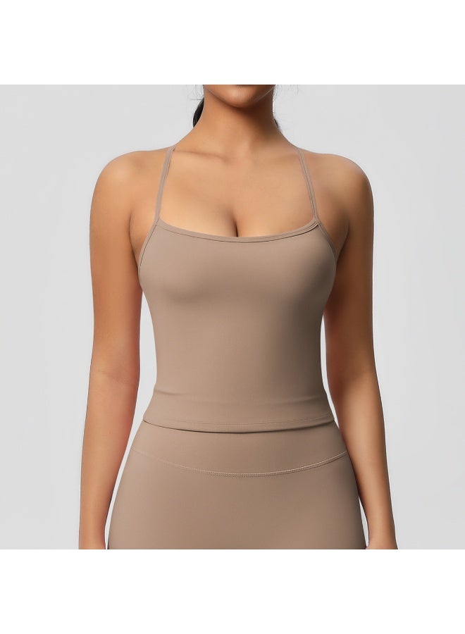 كوينج Beautiful Back Yoga Suit Quick Drying Top Running Sports Vest Slim Fit Fitness Suit Yoga Clothing Sportwear Woman Top - Image 1