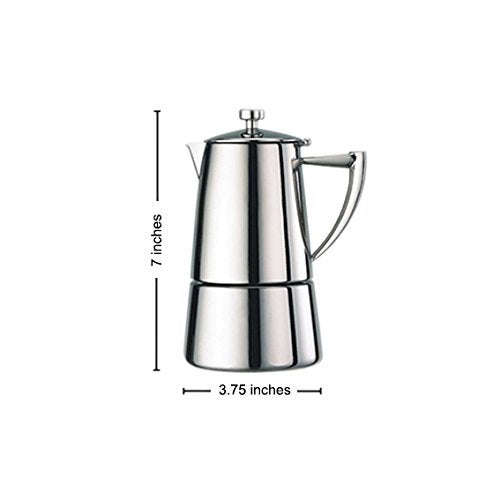 Cuisinox Roma 4-cup Stainless Steel Stovetop Moka Espresso Maker - Image 2