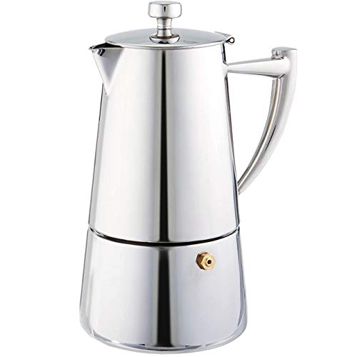 Cuisinox Roma 4-cup Stainless Steel Stovetop Moka Espresso Maker - Image 1