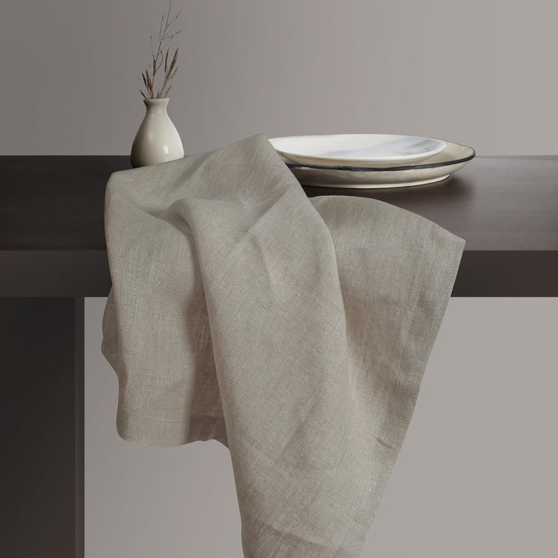 Native Fab Beige Linen Napkins  Set of 4100 Pure Belgian Linen  18x18 Inch  Soft Absorbent Washable Fabric  Reusable Table Napkins for Dinner Holiday Party Everyday Use  Beige Natural - Image 5
