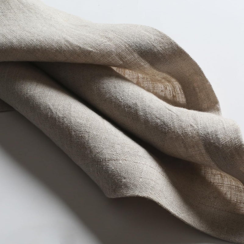 Native Fab Beige Linen Napkins  Set of 4100 Pure Belgian Linen  18x18 Inch  Soft Absorbent Washable Fabric  Reusable Table Napkins for Dinner Holiday Party Everyday Use  Beige Natural - Image 3