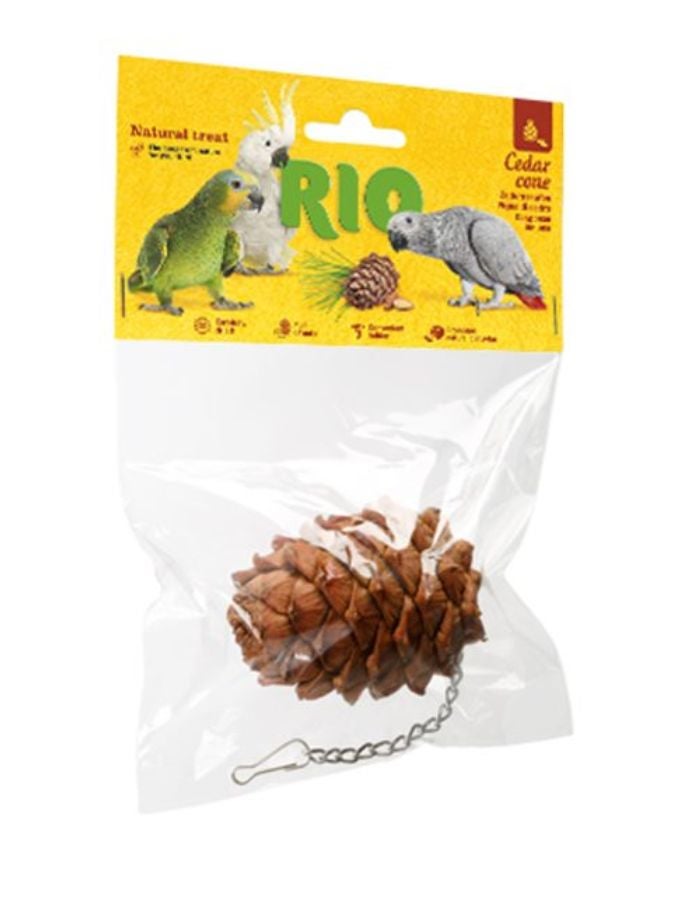 RIO Cedar Cone Treat-Toy for Birds – Fun & Nutritious Foraging Snack