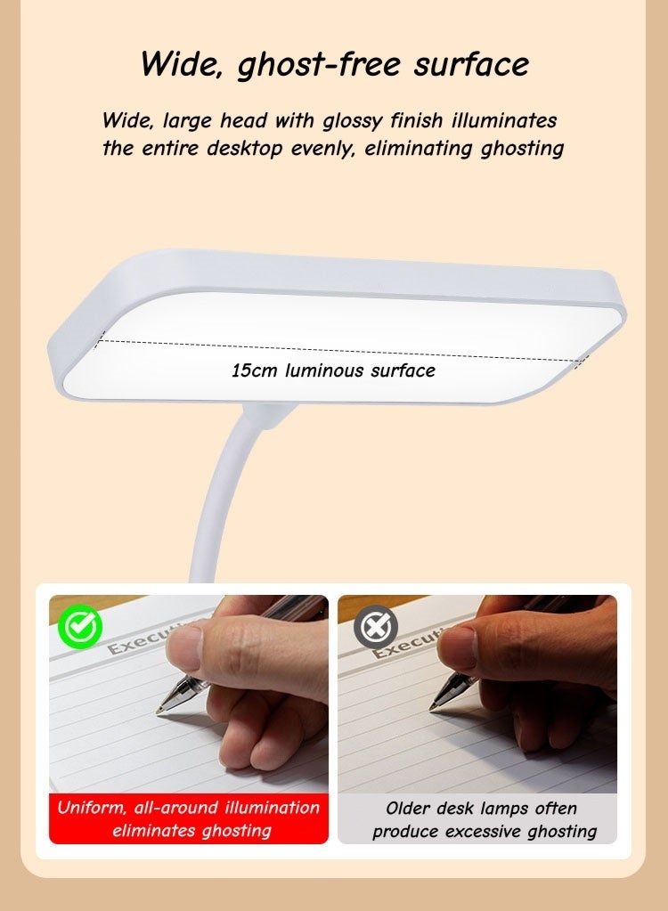 مصباح مكتب، مصباح مكتب LED بمشبك، مصباح مكتب USB، ضوء قراءة بمشبك، مصابيح تثبيت مريحة للعين، للأطفال الذين يقرؤون الكتب في السرير ليلاً، طاولة تثبيت، لوح رأس، خرطوم مرن طويل، للقراءة والدراسة وطاولة العمل - Image 5