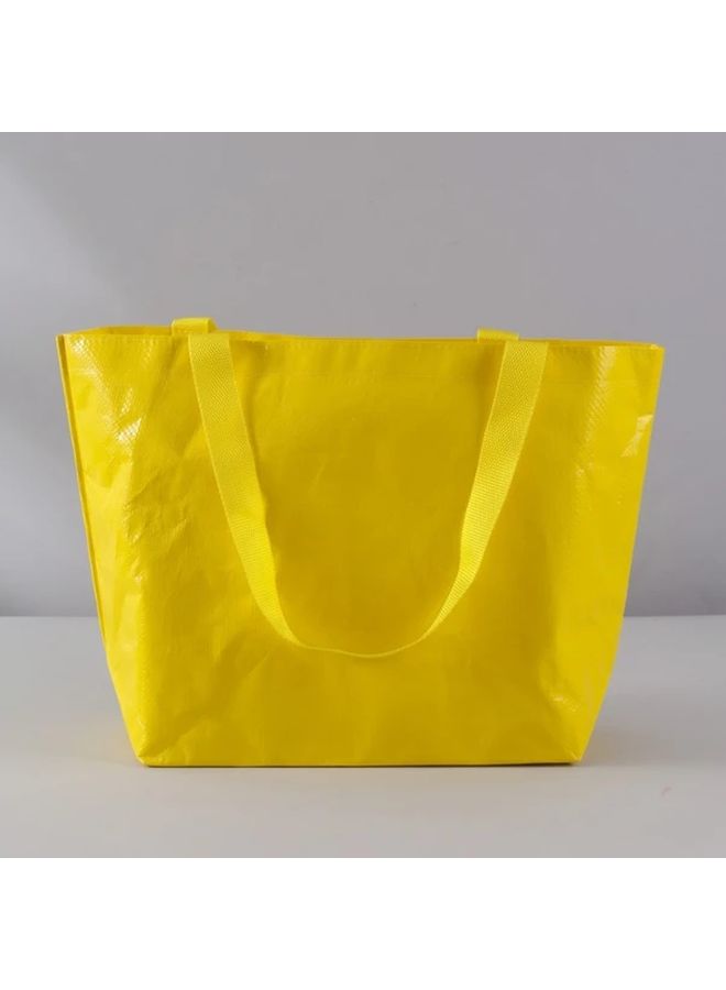 Heavy Duty Polyester Tote Bag Snake Skin Pattern Wide Base 44LB Capacity Rose Red Tangerine - Image 2