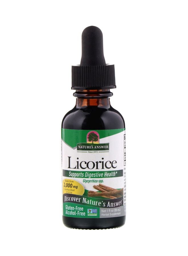 NATURE'S ANSWER Licrorice Root Herbal Digestive Supplement 30ml - Image 1