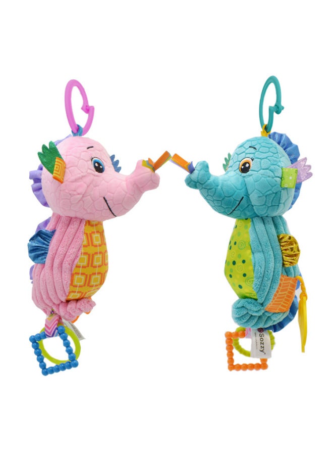 SOZZY Baby Plush Toy Music Box Hippocampus Bell اللون: SOZZY Hippocampus Bell Pink - Image 4
