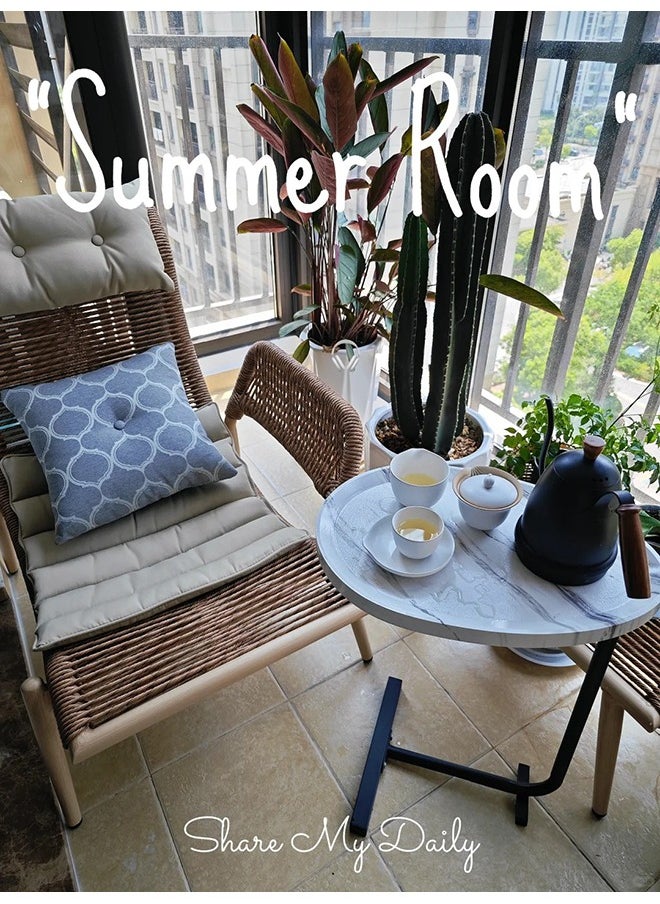 XiuWoo - Sturdy Nordic Style Coffee Table Sofa Side Table End Table For Living Room 45*30*60cm - Image 1