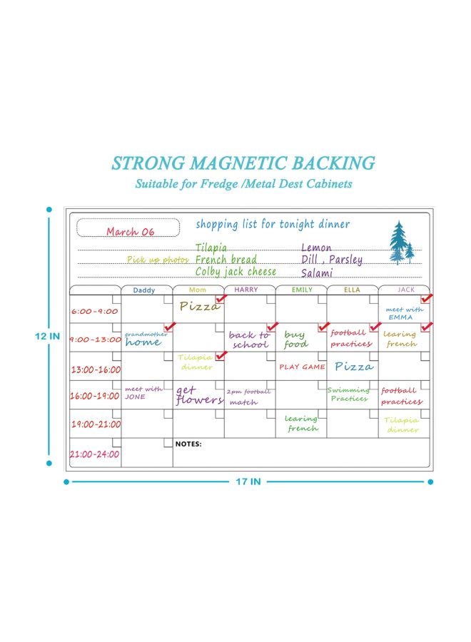 لوحة تقويم مغناطيسية بخاصية المسح الجاف أبيض - Image 3