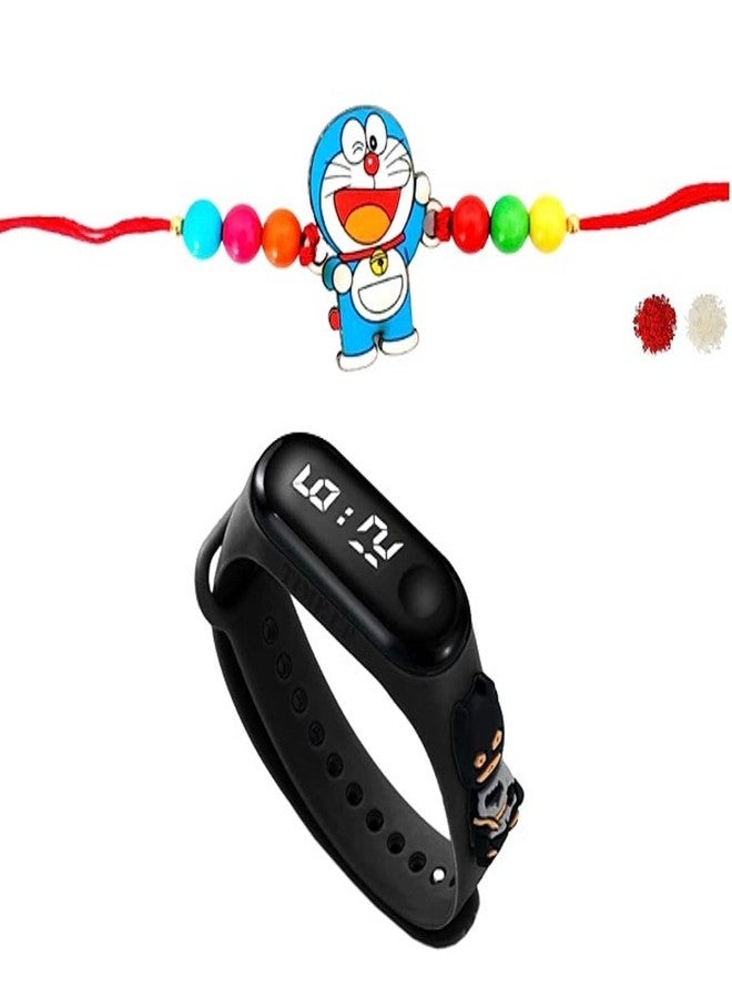 VR Creatives Kids doremon Rakhi for Brother Kids Boy Girls Combo, Kids Watch Rakhi on Rakshabandhan Gift For Brother - Image 1