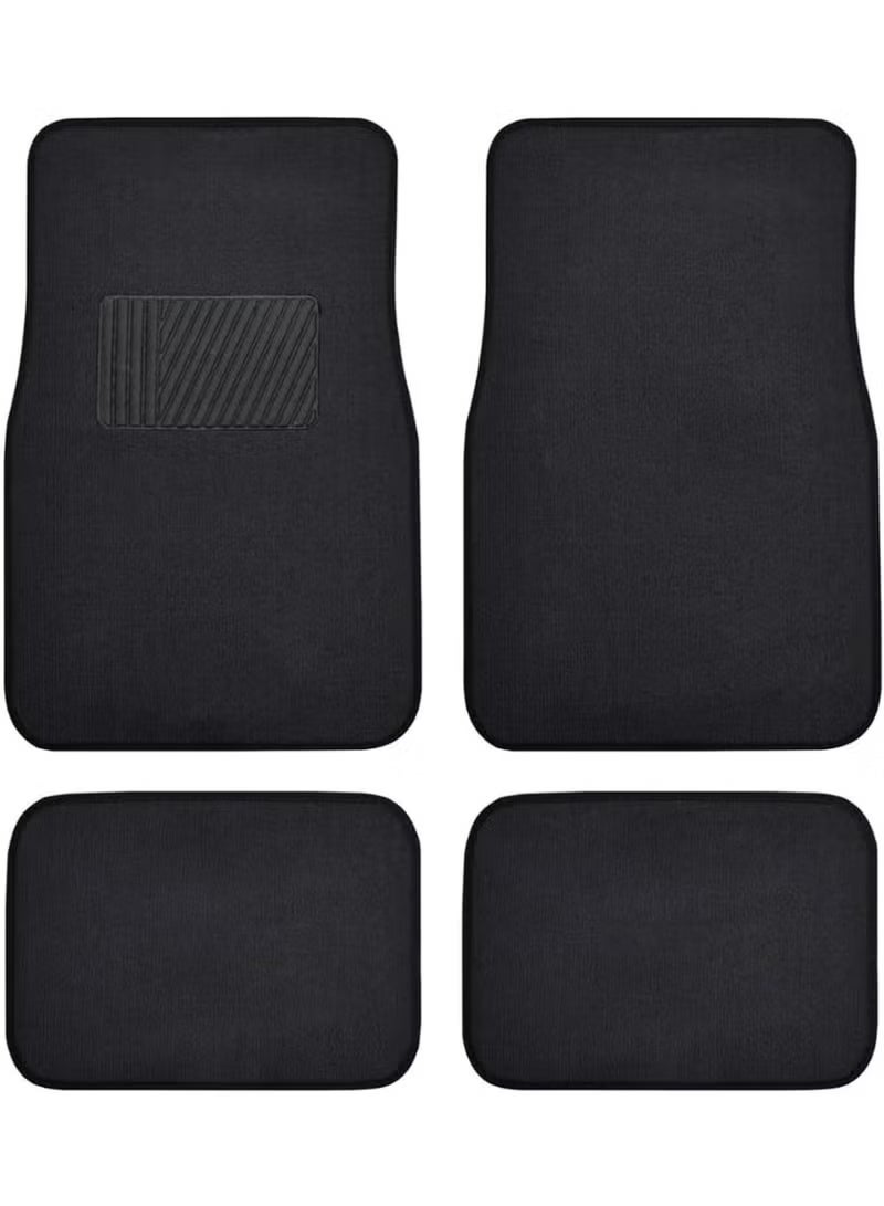 Classic Car Floor Mats 5 Piece Set - Universal Fit for SUV and Sedan, Heavy Duty Non Slip Soft Auto Foot Mats, Easy to Clean Interior Protection Accessories for All Seasons (Black - Image 2