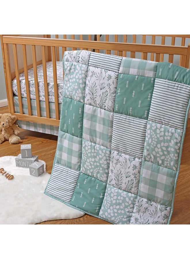 The Peanut Shell The Peanutshell 3 Piece Baby Crib Bedding Set for Boys & Girls - Newborn, Infant & Toddler Nursery Bed Set Decor with Fitted Crib Sheet, Dust Ruffle, Comforter - Image 1