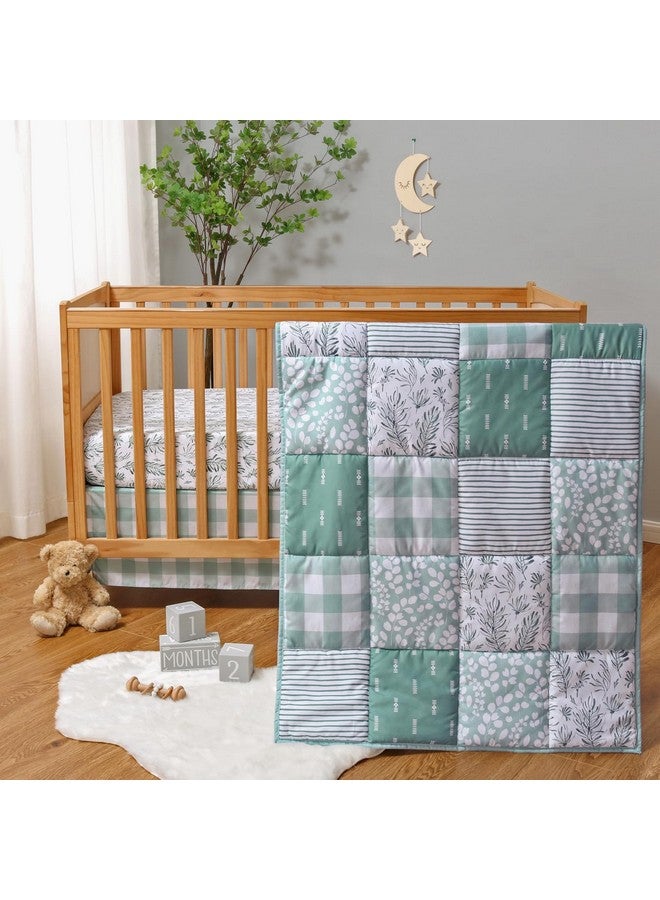 The Peanut Shell The Peanutshell 3 Piece Baby Crib Bedding Set for Boys & Girls - Newborn, Infant & Toddler Nursery Bed Set Decor with Fitted Crib Sheet, Dust Ruffle, Comforter - Image 5