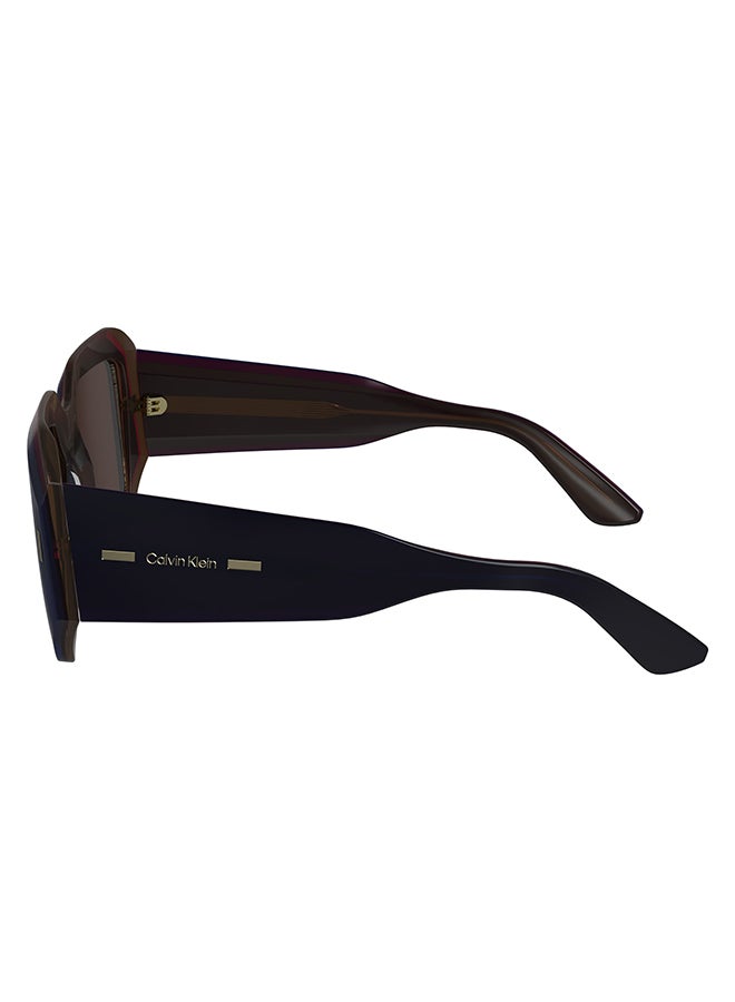 CALVIN KLEIN نظارة شمسية مستطيلة للحماية من الأشعة فوق البنفسجية للنساء - CK23536S-605-5419 - مقاس العدسة: 54 ملم - Image 2