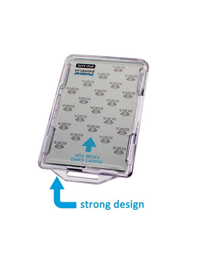 Pauner - Rfid Blocking Id Badge Holder Rfid Safe Cac Card Protector Id Holder For 2 Cards For Twic Card Piv Credentials Hspd 12 Fed Id Card Lincpass Smart Card (1) - Image 1