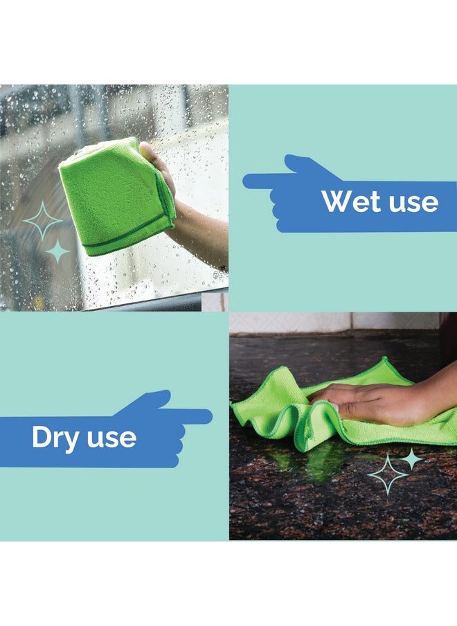 SWISH Swish Microfiber Cloth for Cleaning (Pack of 3) - 30*30cm each | Ecofriendly Multipuropse cloth suitable for Car & Kitchen Cleaning | Microfibre Towel for Dusting & Polishing | Reusable Cleaning Cloth  - Image 3