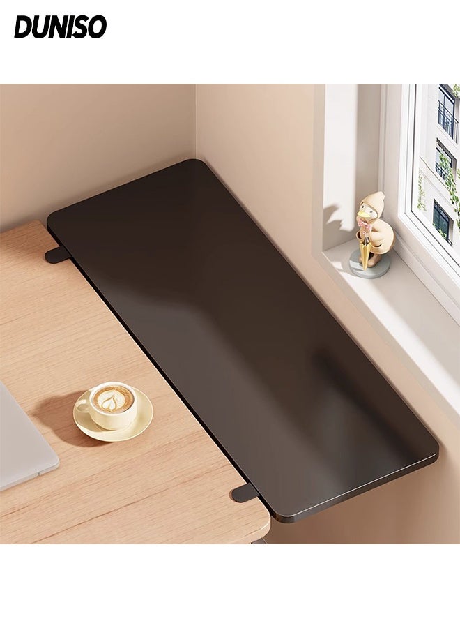 DUNISO لوحة تمديد سطح المكتب، بدون ثقب، صينية تمديد مكتبية مريحة - رف تمديد مثبت على الطاولة لدعم ذراع الكمبيوتر لراحة وإنتاجية المكتب المنزلي - Image 1