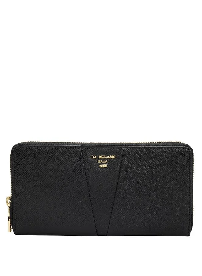 Genuine Leather Black Ladies Wallet
